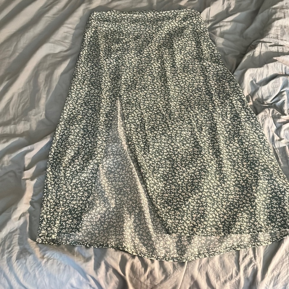 Good luck gem floral midi skirt with slit